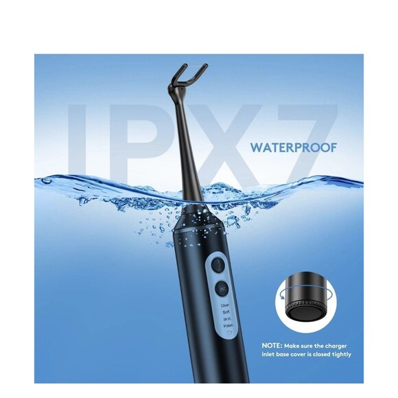 Electric Flosser w 4 Modes 3 in 1 Power Flosser & Electric Toothbrush w 55 Heads - Picture 8 of 16